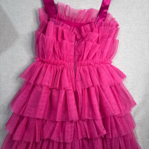 Storia Hot Pink Tulle-Trim Dress Bodice - Picture 3 of 3